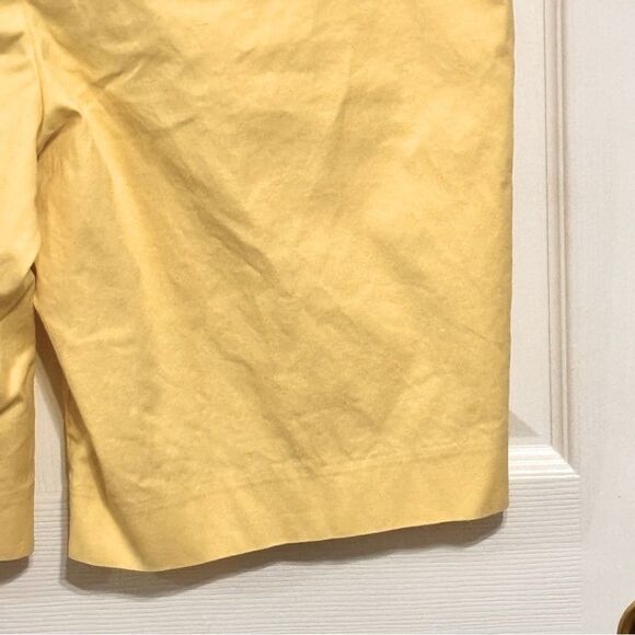Talbots | Women’s Casual  Butter Yellow Stretch 10.5” Bermuda Shorts Size 8 - Picture 12 of 13